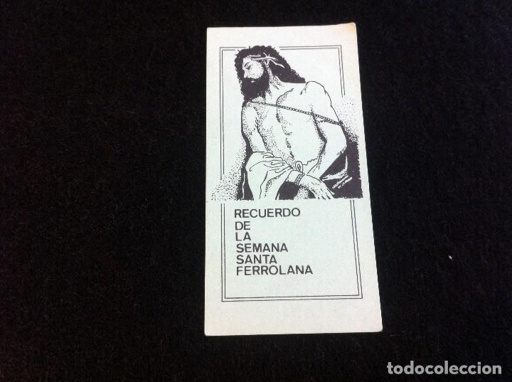 Collectionnisme Papier divers: ESTAMPA SEMANA SANTA FERROL. CARTULINA. D&Eacute;CADA DE 1980. MEDIDAS: 9,5 x 4,5cm.