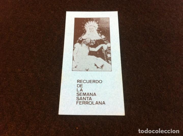 Collectionnisme Papier divers: ESTAMPA SEMANA SANTA FERROL. CARTULINA. D&Eacute;CADA DE 1980. MEDIDAS: 9,5 x 4,5cm.