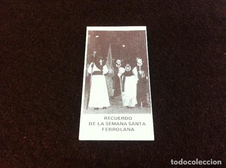 Collectionnisme Papier divers: ESTAMPA SEMANA SANTA FERROL. CARTULINA. D&Eacute;CADA DE 1980. MEDIDAS: 8 x 4cm.