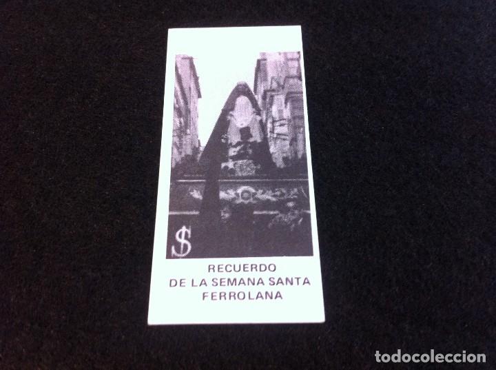 Collectionnisme Papier divers: ESTAMPA SEMANA SANTA FERROL. CARTULINA. D&Eacute;CADA DE 1980. MEDIDAS: 8,5 x 3,5cm.