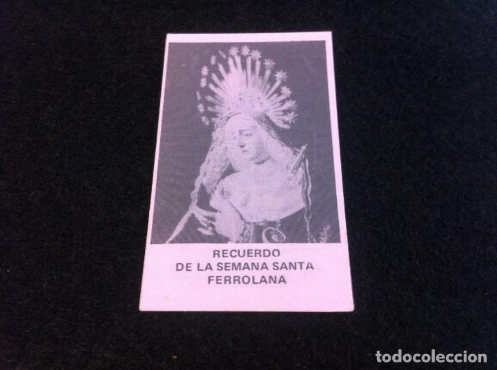 Collectionnisme Papier divers: ESTAMPA SEMANA SANTA FERROL. CARTULINA. D&Eacute;CADA DE 1980. MEDIDAS: 8 x 4,5cm.
