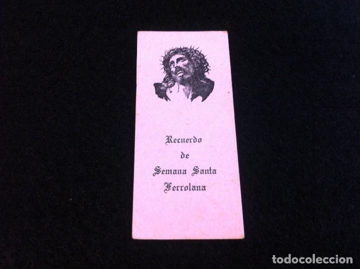 Collectionnisme Papier divers: ESTAMPA SEMANA SANTA FERROL. CARTULINA. D&Eacute;CADA DE 1980. MEDIDAS: 9,5 x 4cm.