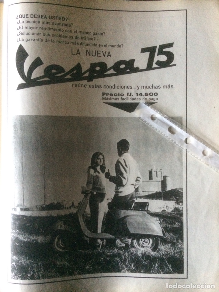 Otros Art&iacute;culos de Coleccionismo en Papel: Publicidad moto vespa de 1967