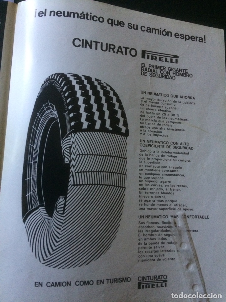 Outros artigos de papel: Publicidad Neum&aacute;ticos pirelli de 1968