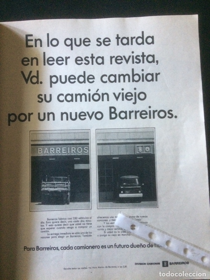 Outros artigos de papel: Publicidad cami&oacute;n Barreiros de 1967