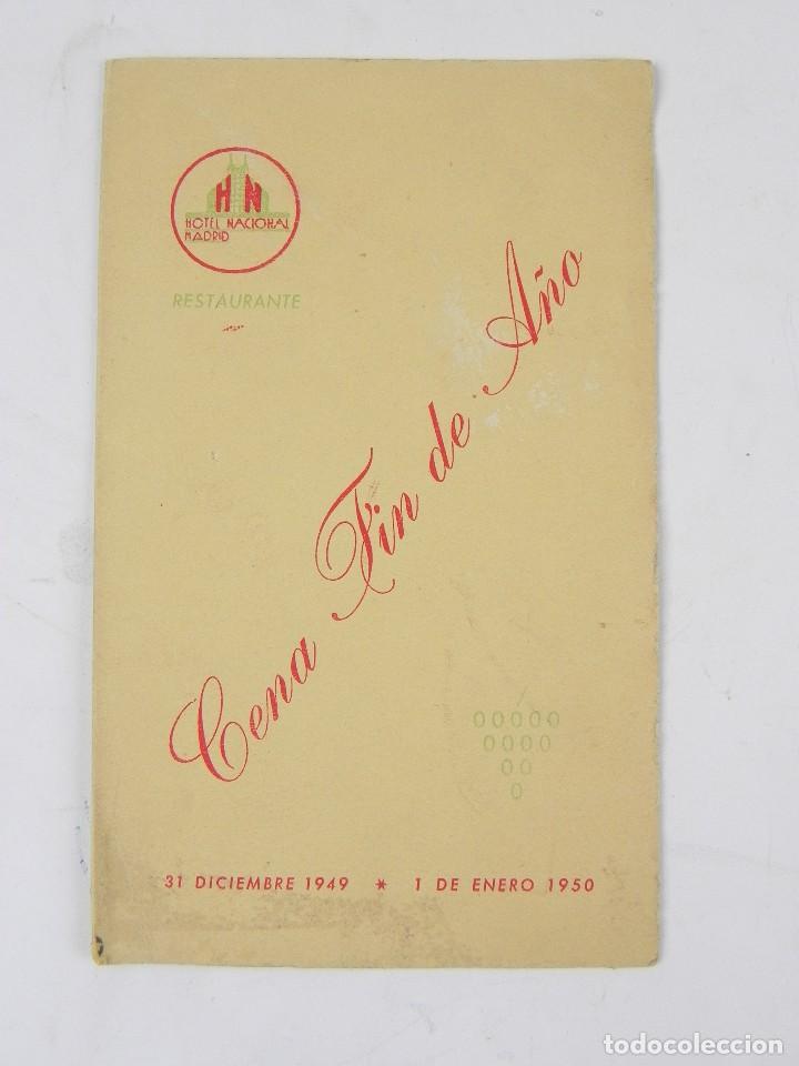 Sammelleidenschaft Andere Papierartikel: LOTE DE 4 MENUS DEL HOTEL NACIONAL MADRID,  DE 191950, 1952, 1971 Y 1973, TAL Y COMO SE VE EN LAS FO