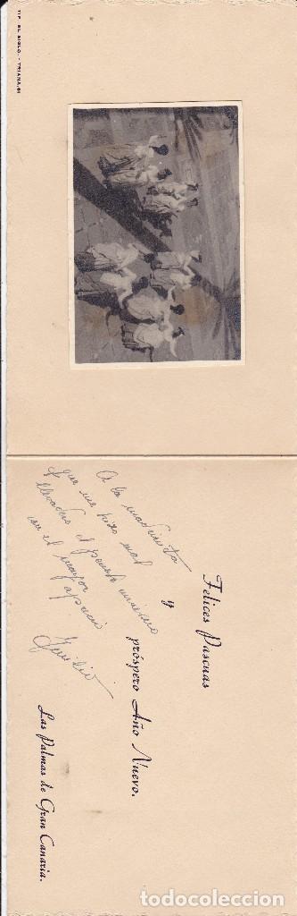 Otros Art&iacute;culos de Coleccionismo en Papel: Felicitaci&oacute;n Las palmas de Gran Canaria a&ntilde;os 50