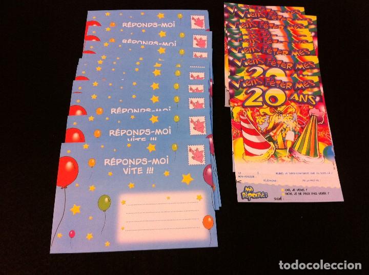 Collectionnisme Papier divers: 12 INVITACIONES Y SOBRES (VEN A CELEBRAR MIS 20 A&Ntilde;OS) VIENS F&Ecirc;TER MES 20 ANS.
