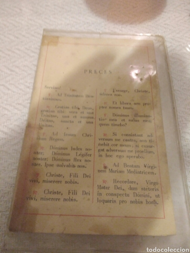 Otros Art&iacute;culos de Coleccionismo en Papel: ANTIGUA DOCUMENTO PRECES ORACIONES IOSEP MOLTENI ROMA CRUCIS 1956
