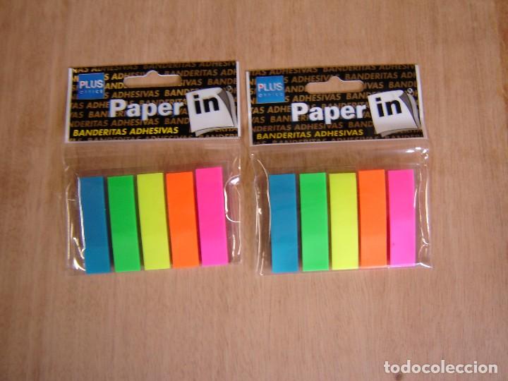 Otros art&iacute;culos de coleccionismo en papel: Banderitas adhesivas - Puntos de p&aacute;gina (Lote de dos)