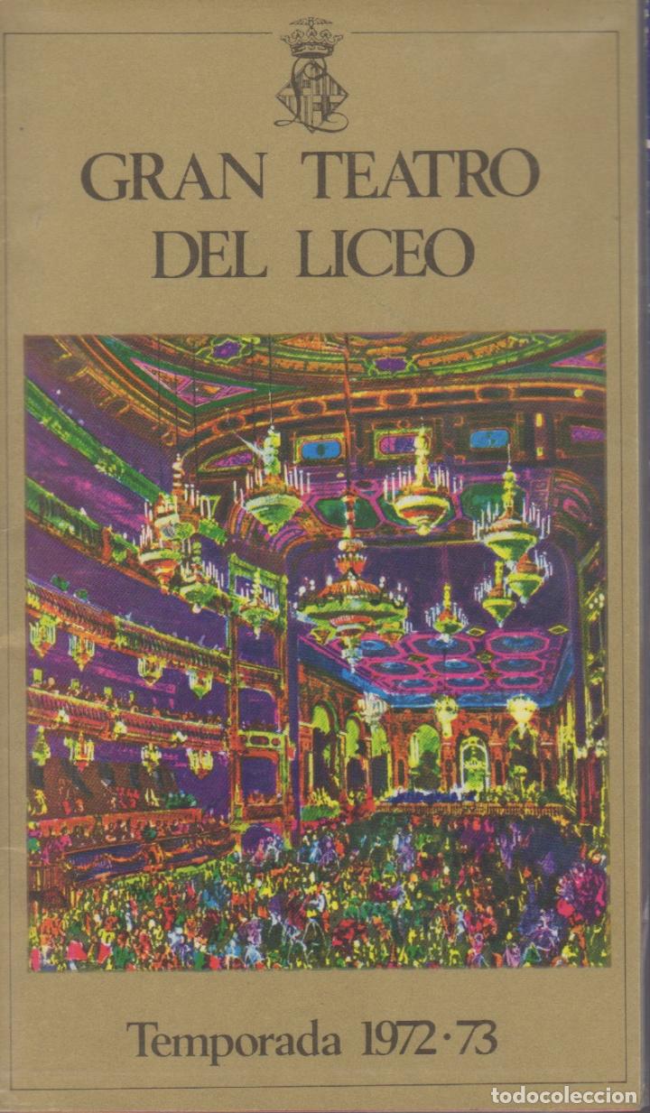 Outros artigos de papel: programa del gran teatro del liceo juan a. pamias opera 1972-73