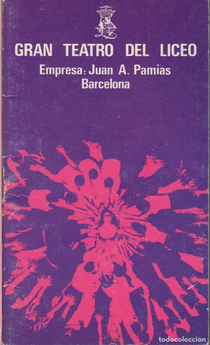 Outros artigos de papel: programa del gran teatro del liceo juan a. pamias opera 1975 temporada de primavera