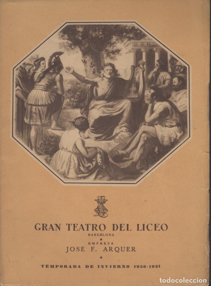 Outros artigos de papel: programa del gran teatro del liceo jose f. arquer temporada invierno 1950 -1951
