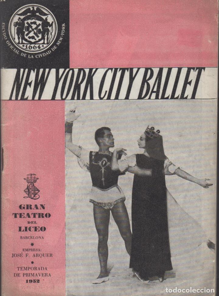 Outros artigos de papel: programa del gran teatro del liceo jose f. arquer temporada promavera 1952 new york city ballet
