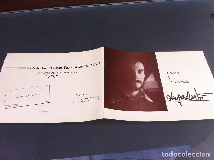 Collectionnisme Papier divers: JOS&Eacute; V&Aacute;ZQUEZ CASTRO. OLEOS Y ACUARELAS. FERROL, 1978. CASINO FERROLANO.