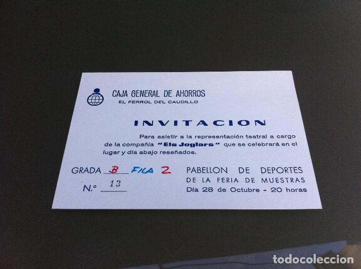 Outros artigos de papel: INVITACI&Oacute;N EN CARTULINA (ELS JOGLARS) FERROL, FERIA DE MUESTRAS