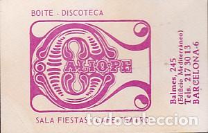 Outros artigos de papel: INVITACION SE&Ntilde;ORITA BOITE DISCOTECA CALIOPE BARCELONA