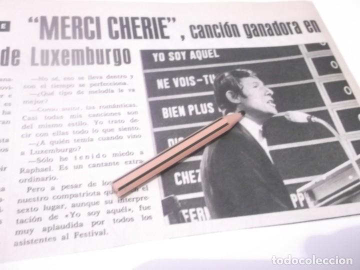 Otros Art&iacute;culos de Coleccionismo en Papel: RECORTE PUBLICIDAD A&Ntilde;OS 60 - UDO  JURGENS GANADOR FESTIVAL DE EUROVISI&Oacute;N 1966 CON MERCI CHERIE