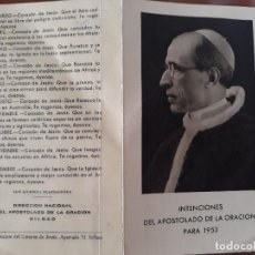 Otros Artículos de Coleccionismo en Papel: BILBAO, INTENCIONES DEL APOSTOLADO DE LA ORACION PARA 1953