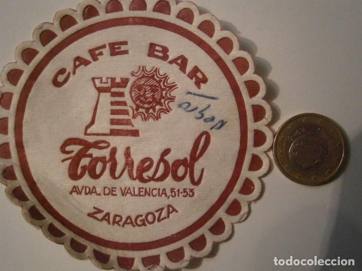 Otros Art&iacute;culos de Coleccionismo en Papel: &iexcl;&iexcl;PRECIOSO&iexcl; POSA BASOS&iexcl;DE ZARAGOZA &iexcl;A&Ntilde;OS 50 60&iexcl;CAFE BAR TORRESOL