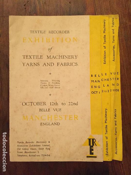 Paper Collecting Others: Antiguo folleto textil textile recorder exhibition of textile machinery yarms and fabrics Manchester