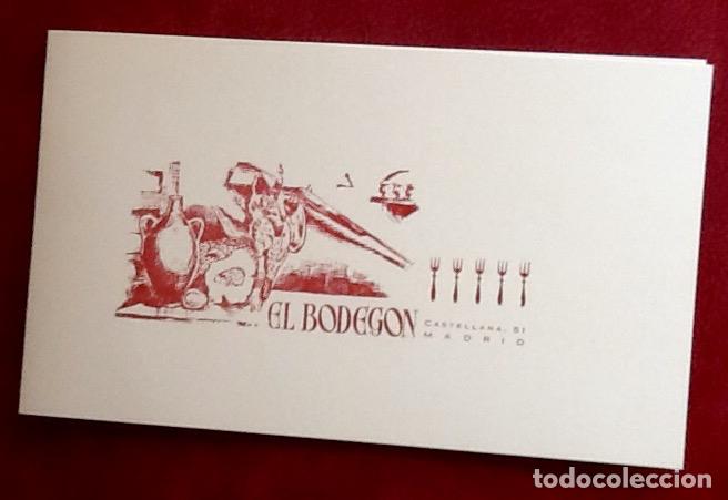 Otros Art&iacute;culos de Coleccionismo en Papel: MEN&Ugrave; EL BODEGON . MADRID. ...ENVIO INCLUIDO EN EL PRECIO.