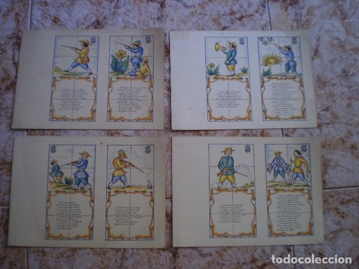 Outros artigos de papel: 4 LAMINAS DE CAZA P/S XX. 27X19 CM. CADA UNA.