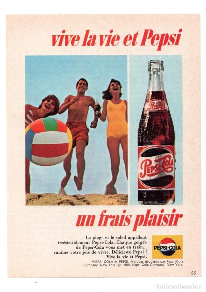 Otros Art&iacute;culos de Coleccionismo en Papel: RECORTE DE PRENSA REVISTA O PERI&Oacute;DICO PUBLICIDAD PEPSI COLA PEPSICOLA FRANCE ? ADVERTISING PRESS VER