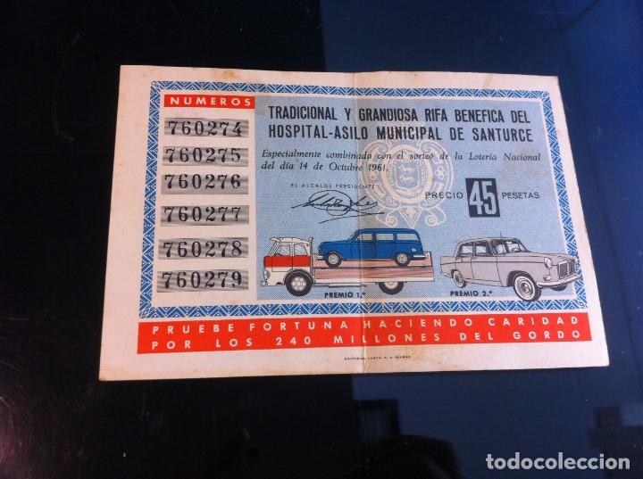 Collectionnisme Papier divers: RIFA BEN&Eacute;FICA DEL HOSPITAL-ASILO MUNICIPAL DE SANTURCE. 45 PESETAS