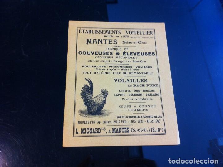 Collectionnisme Papier divers: &Eacute;TABLISSEMENTS VOITELLIER FOND&Eacute;S EN 1872. NANTES. COUVEUSES & &Eacute;LEVEUSES. GAVEUSES M&Eacute;CANIQUES....