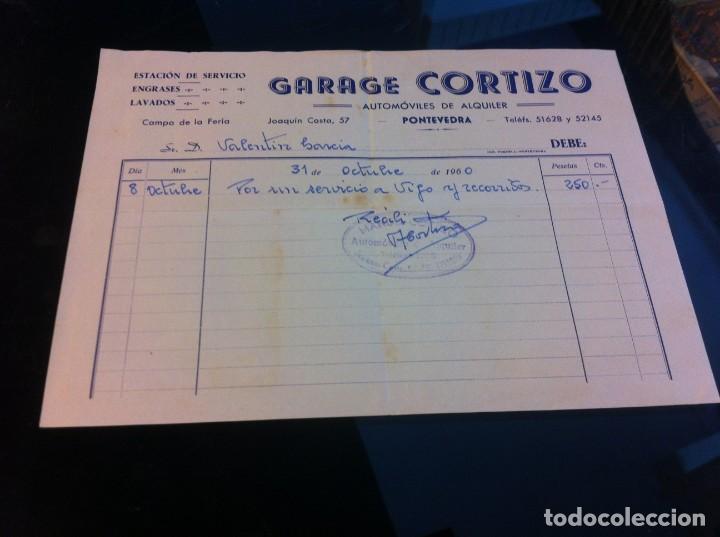 Paper Collecting Others: FACTURA (GARAJE CORTIZO) PONTEVEDRA, 1960