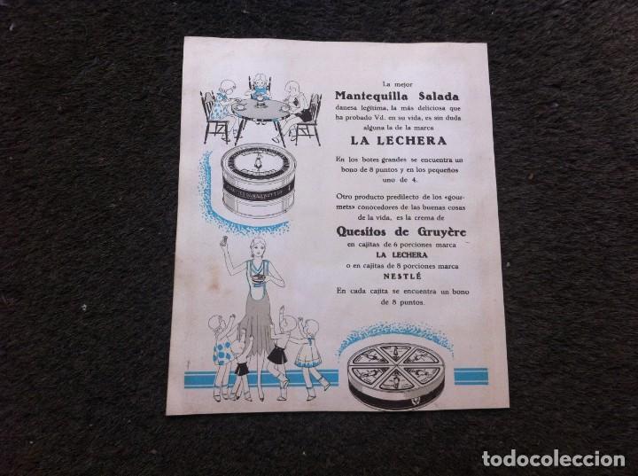 Paper Collecting Others: ANUNCIO PUBLICITARIO DEL &Aacute;LBUM DE CROMOS DE NESTL&Eacute; (LA LECHERA, MANTEQUILLA, QUESITOS). A&Ntilde;OS 30.