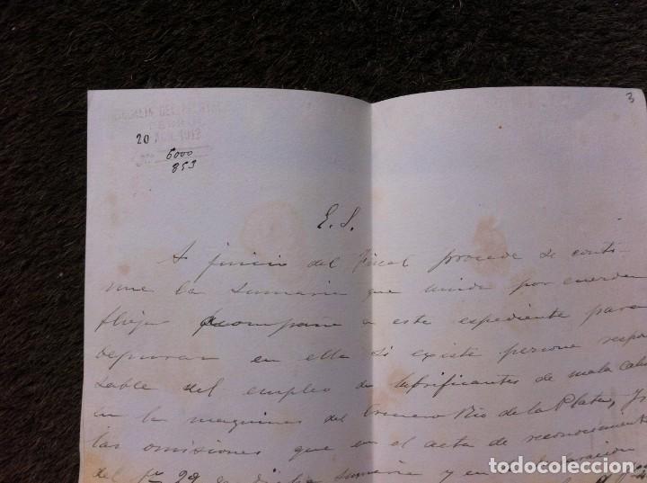 Collectionnisme Papier divers: CARTA DE LA FISCAL&Iacute;A DEL APOSTADERO DE FERROL. 1912. (2 HOJAS)