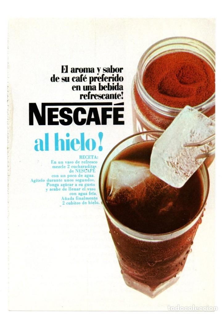 Otros Art&iacute;culos de Coleccionismo en Papel: RECORTE DE PRENSA REVISTA O PERI&Oacute;DICO PUBLICIDAD NESCAF&Eacute; AL HIELO Y PAN AM PANAM ADVERTISING PRESS