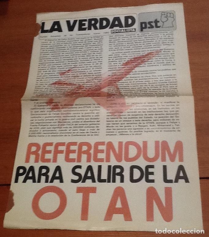 Otros art&iacute;culos de coleccionismo en papel: Refer&eacute;ndum para salir de la OTAN. Partido Socialista de los Trabajadores. PST. 1983. Trotskismo