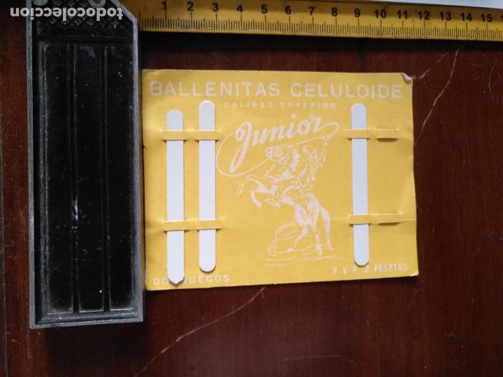 Outros artigos de papel: muestrario intimo - ballenitas celuloides calidad superior marca junior 2 pesetas
