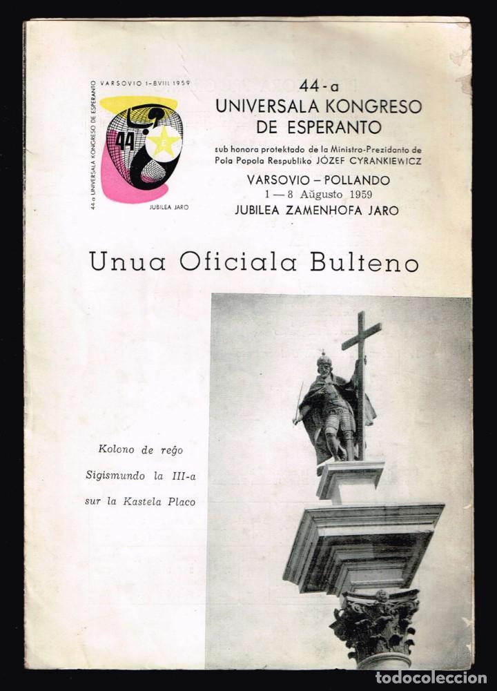 Otros Art&iacute;culos de Coleccionismo en Papel: 44 - a  Universala Kongreso de Esperanto. 1959   Unua Oficiala Bulteno