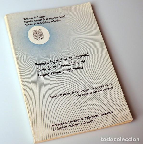 Otros art&iacute;culos de coleccionismo en papel: Decreto de 1970. R&eacute;gimen Especial de la Seguridad Social de los Trabajadores
