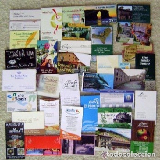 Otros art&iacute;culos de coleccionismo en papel: LOTE 50 TARJETAS DE VISITA COMERCIALES