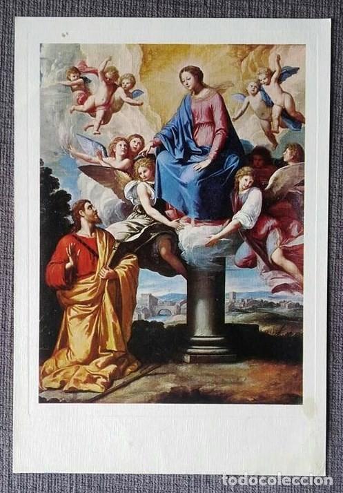 Otros Art&iacute;culos de Coleccionismo en Papel: Antigua Tarjeta o  Postal. Virgen del Pilar se aparece a Santiago