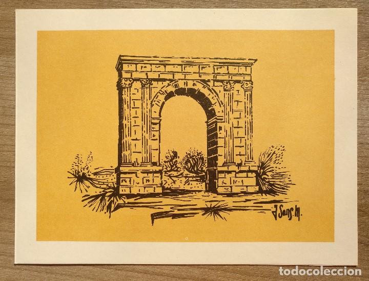 Otros art&iacute;culos de coleccionismo en papel: Tarjeta tipo felicitacion plumilla juan sans, tarragona - 22 x 16,5 cm.- arc de bara