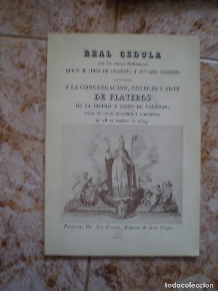 Otros art&iacute;culos de coleccionismo en papel: REAL CEDULA DE ORDENANZAS PARA PLATEROS. VALENCIA 1829. EDICION DE 1967.