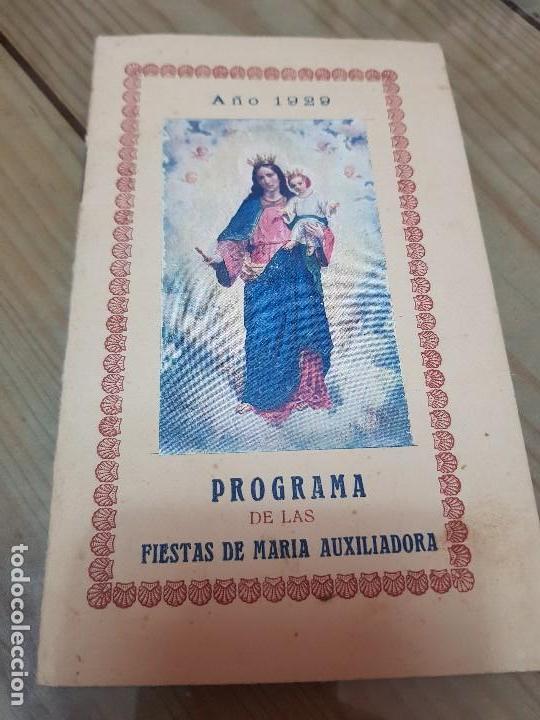 Paper Collecting Others: PROGRAMA FIESTAS RELIGIOSAS MAR&Iacute;A AUXILIADORA RONDA DE ATOCHA MADRID 1929