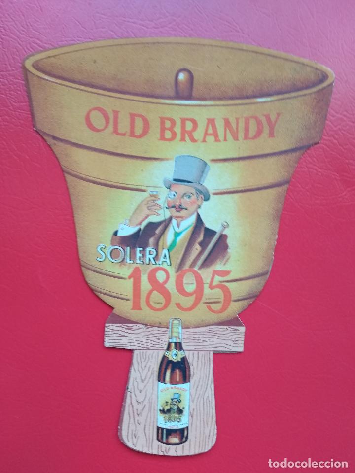 Otros Art&iacute;culos de Coleccionismo en Papel: ABANICO DE CARTON OLD BRANDY SOLERA 1895 PEREZ TEXEIRA S. A. ESTABLECIMIENTOS LA CAMPANA MALAGA