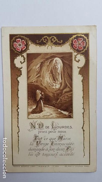 Otros art&iacute;culos de coleccionismo en papel: ANTIGUA ESTAMPA RELIGIOSA DE NUESTRA SE&Ntilde;ORA DE LOURDES