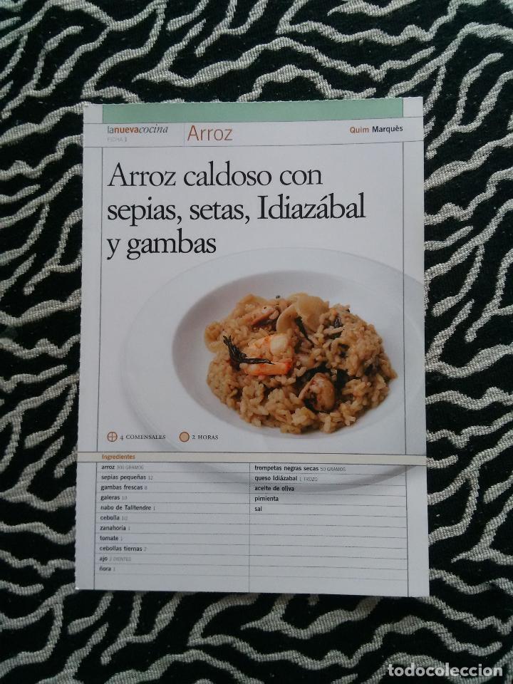 Otros Art&iacute;culos de Coleccionismo en Papel: LA NUEVA COCINA EL PERI&Oacute;DICO N&ordm; 1 - RECETA ARROZ CALDOSO CON SEPIAS, SETAS Y GAMBAS (QUIM MARQU&Eacute;S)