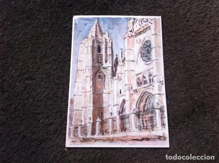 Collectionnisme Papier divers: L&Aacute;MINA (CARTULINA)  LE&Oacute;N.. MEDIDAS: 23 x 16cm. RINCONES DE ESPA&Ntilde;A, PRODUCTOS ROCHE