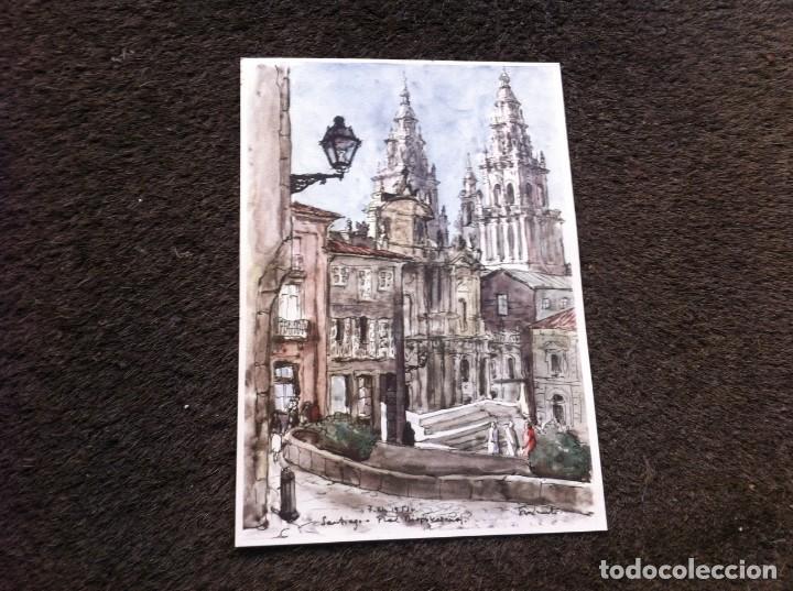 Paper Collecting Others: L&Aacute;MINA (CARTULINA) SANTIAGO DE COMPOSTELA.. MEDIDAS: 23 x 16cm. RINCONES DE ESPA&Ntilde;A, PRODUCTOS ROCHE
