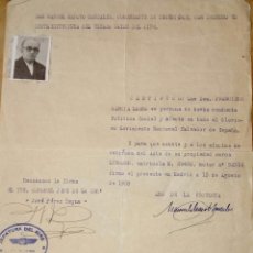 Otros Artículos de Coleccionismo en Papel: CERTIFICADO BUENA CONDUCTA 1939. Lote 140594038