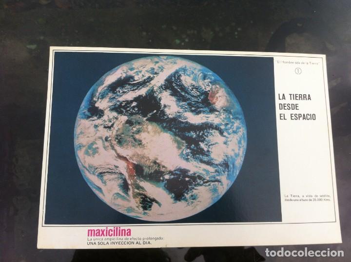 Collectionnisme Papier divers: FICHA PUBLICITARIA. EL HOMBRE SALE DE LA TIERRA. (LA TIERRA, A VISTA DE SAT&Eacute;LITE.) N&ordm; 1